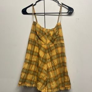 Urban Outfitters plaid romper